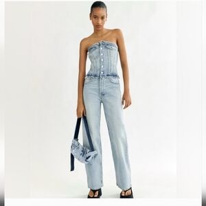 NWT Size Small Zara Denim Jumpsuit